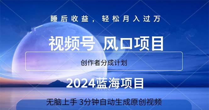 2024蓝海项目，3分钟自动生成视频，月入过万-E家云商