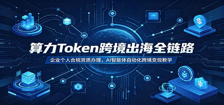 算力Token跨境出海全链路：企业个人合规资质办理，AI智能体自动化跨境变现教学-e家网