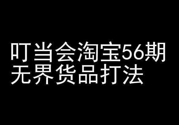 叮当会淘宝56期：无界货品打法-淘宝开店教程-E家云商