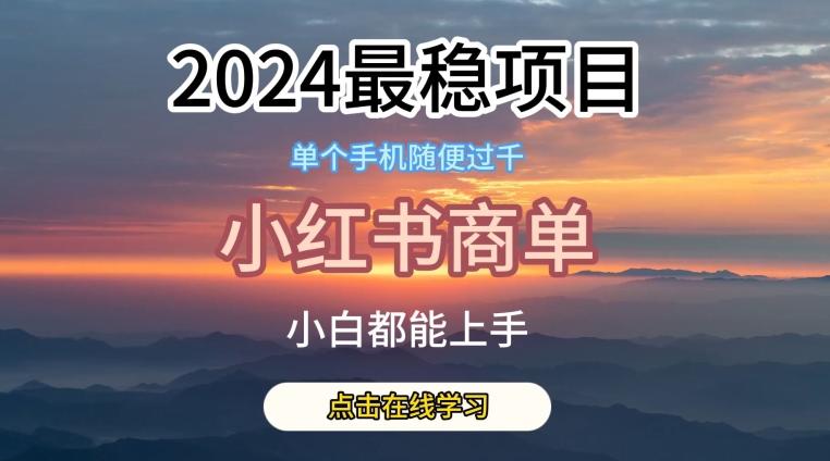 2024最稳蓝海项目，小红书商单项目，没有之一【揭秘】-E家云商