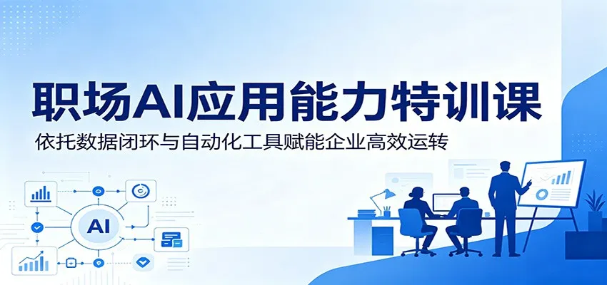 职场AI应用能力特训课：依托数据闭环与自动化工具赋能企业高效运转-e家网