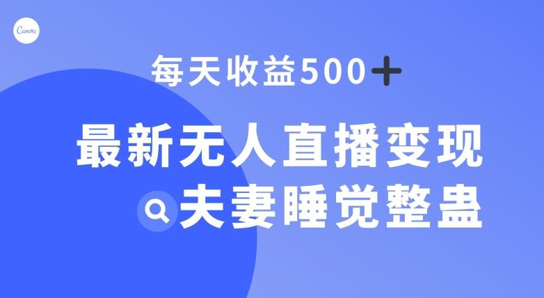 最新无人直播变现，夫妻睡觉整蛊，每天躺赚500+【揭秘】-E家云商