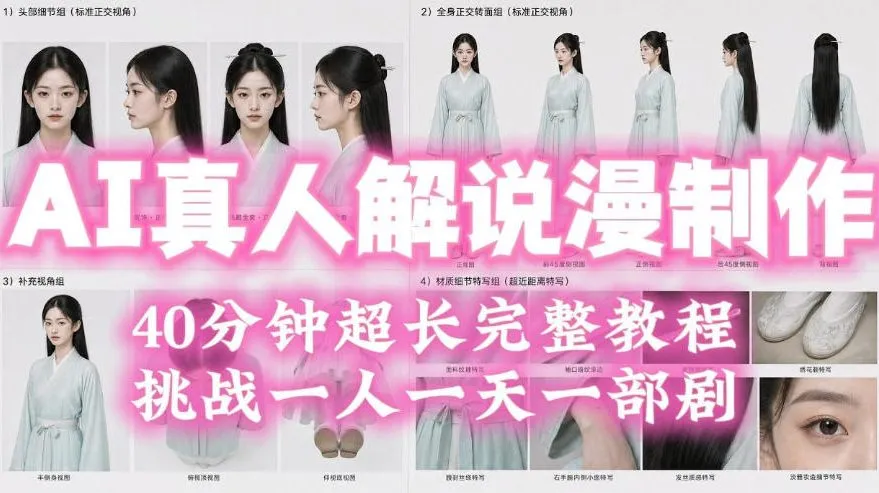 2026年AI真人解说漫剧自动批量化制作教程，40分钟超长完整，自动批量化制作，挑战一人一天一部剧！-e家网