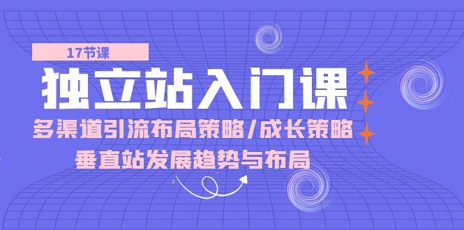 独立站 入门课：多渠道 引流布局策略/成长策略/垂直站发展趋势与布局-E家云商