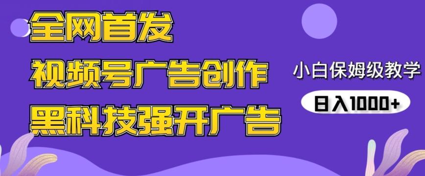 全网首发蝴蝶号广告创作，用AI做视频，黑科技强开广告，小白跟着做，日入1000+【揭秘】-E家云商