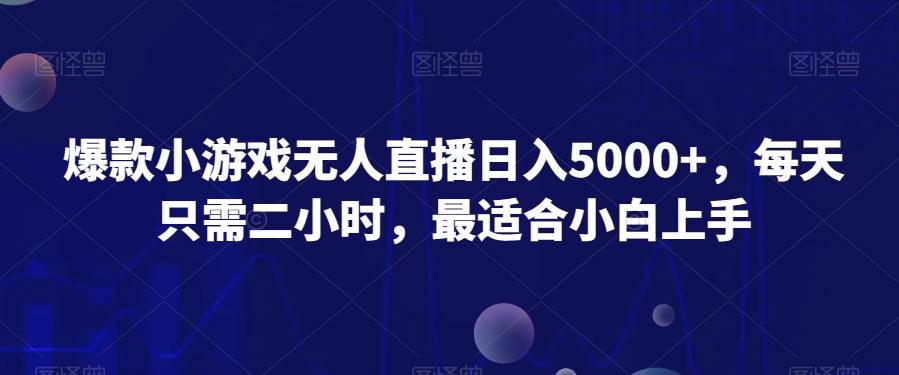 爆款小游戏无人直播日入5000+，每天只需二小时，最适合小白上手-E家云商