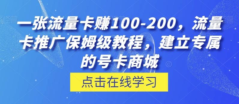 一张流量卡赚100-200，流量卡推广保姆级教程，建立专属的号卡商城-E家云商
