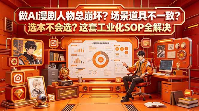 （18850期）做AI漫剧人物总崩坏？场景道具不一致？选本不会选？这套工业化SOP全解决 (更新)-e家网
