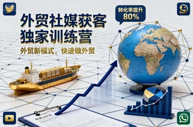 外贸社媒获客独家训练营，外贸新模式，快速做外贸(更新26年6月)-e家网