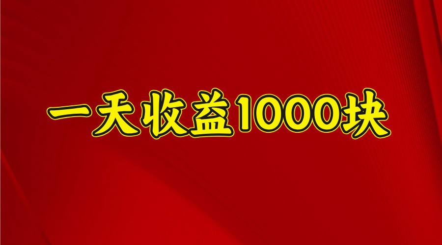 一天收益1000块，2025全网首发-E家云商