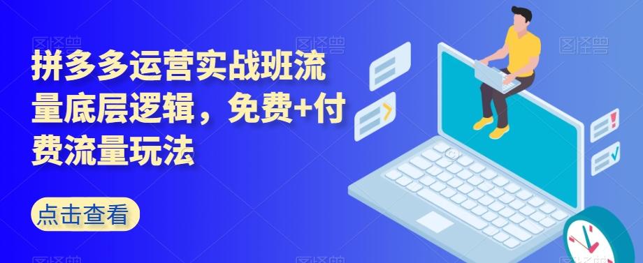 拼多多运营实战班流量底层逻辑，免费+付费流量玩法-E家云商