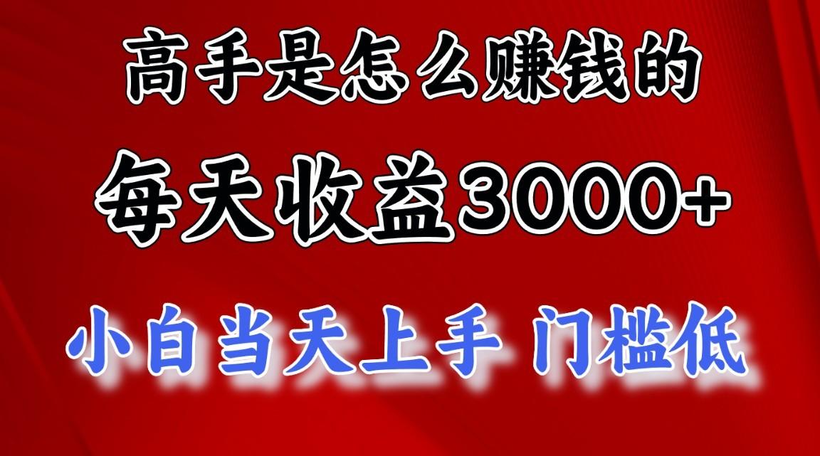 高手是怎么赚钱的，一天收益3000+，闷声发财项目，不是一般人能看懂的-E家云商