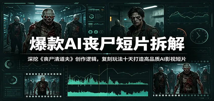 爆款AI丧尸短片拆解：深挖《丧尸清道夫》创作逻辑，复刻玩法快速打造高品质AI影视短片-e家网