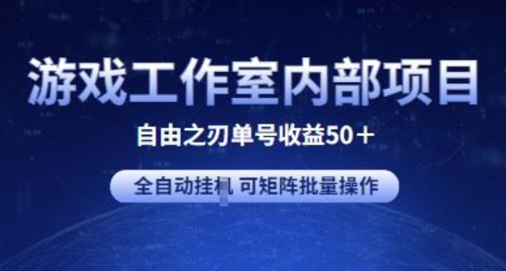 游戏工作室内部项目 自由之刃2 单号收益50+ 全自动挂JI 可矩阵批量操作【揭秘】-E家云商