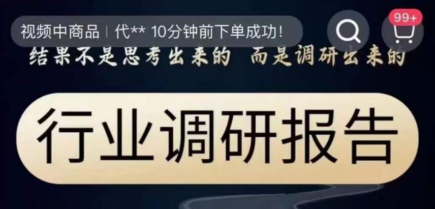 行业调研报告，结果不是思考出来的而是调研出来的-E家云商