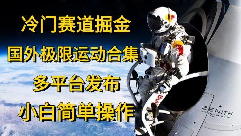 冷门赛道掘金，国外极限运动视频合集，多平台发布，小白简单操作-E家云商