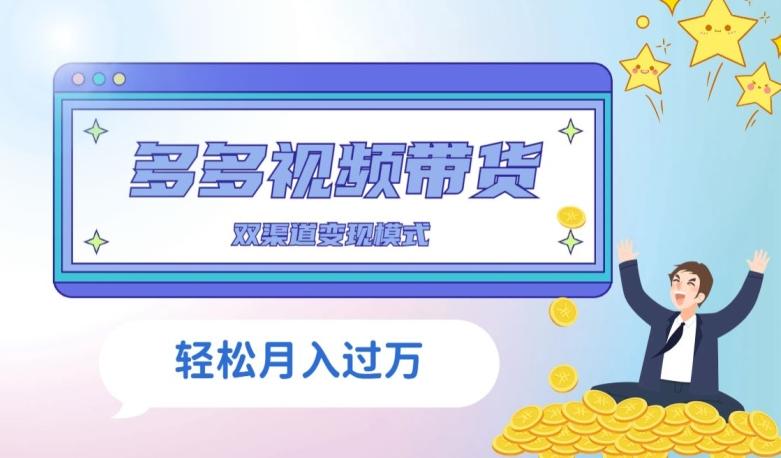多多视频带货，三个月收入近5万，全程项目拆解-E家云商