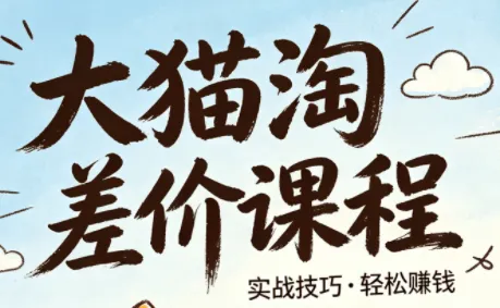 大猫淘差价课程(更新2026)-e家网