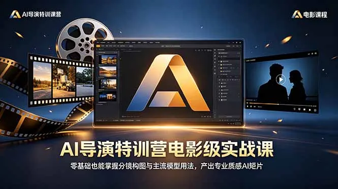 AI导演特训营电影级实战课，零基础也能掌握分镜构图与主流模型用法，产出专业质感AI短片-e家网