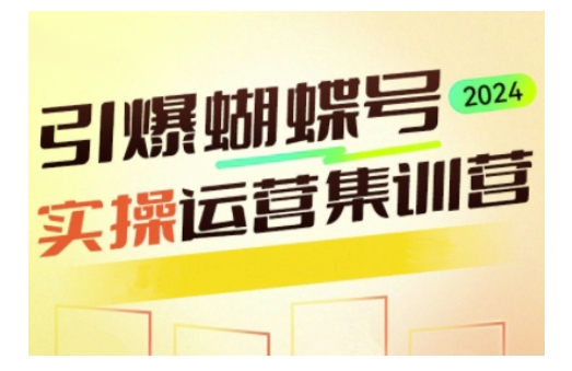 引爆蝴蝶号实操运营，助力你深度掌握蝴蝶号运营，实现高效实操，开启流量变现之路-E家云商