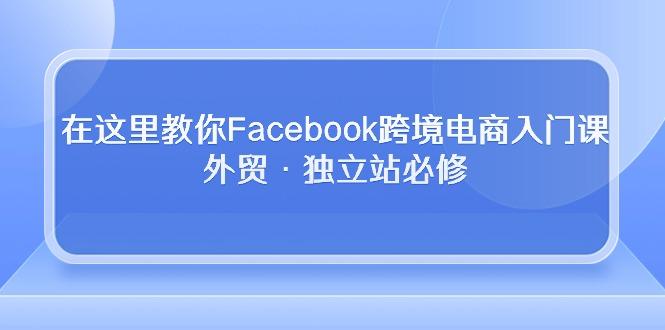 在这里教你Facebook跨境电商入门课，外贸·独立站必修-E家云商