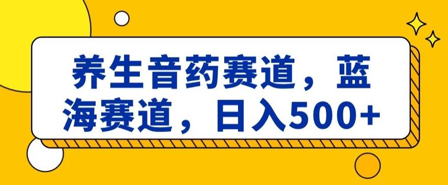 养生音药赛道，蓝海赛道，日入500+【揭秘】-e家网