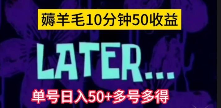 美团薅羊毛玩法，单号日入50+多号多得【仅揭秘】-E家云商