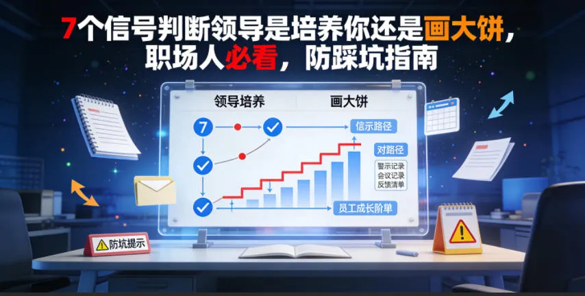 付费文章：7个信号判断领导是培养你还是画大饼，职场人必看，防踩坑指南-e家网