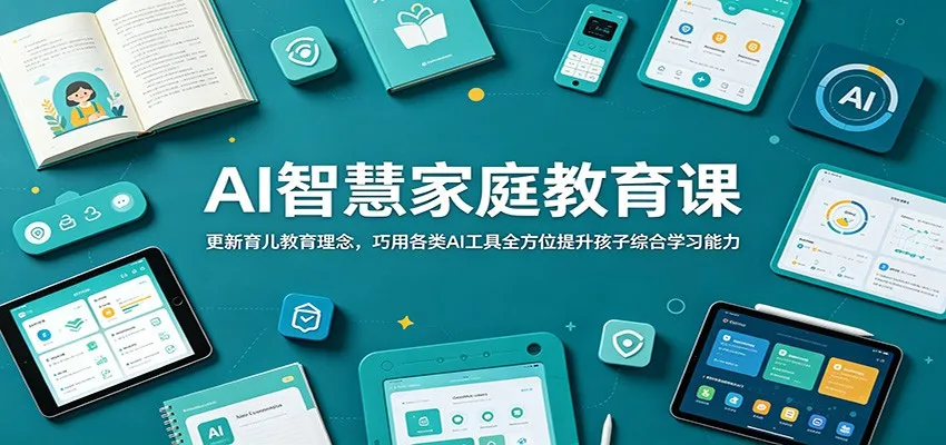 AI智慧家庭教育课：更新育儿教育理念，巧用各类AI工具全方位提升孩子综合学习能力-e家网