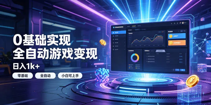 0基础实现全自动游戏变现，日入1k+，小白直接上手搞钱！【揭秘】-e家网