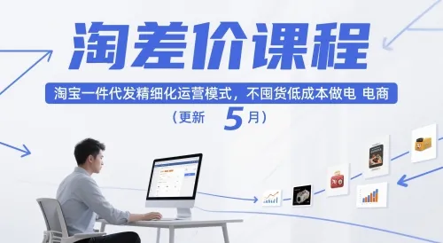 淘差价课程，淘宝一件代发精细化运营模式，不囤货低成本做电商（更新26年6月）-e家网