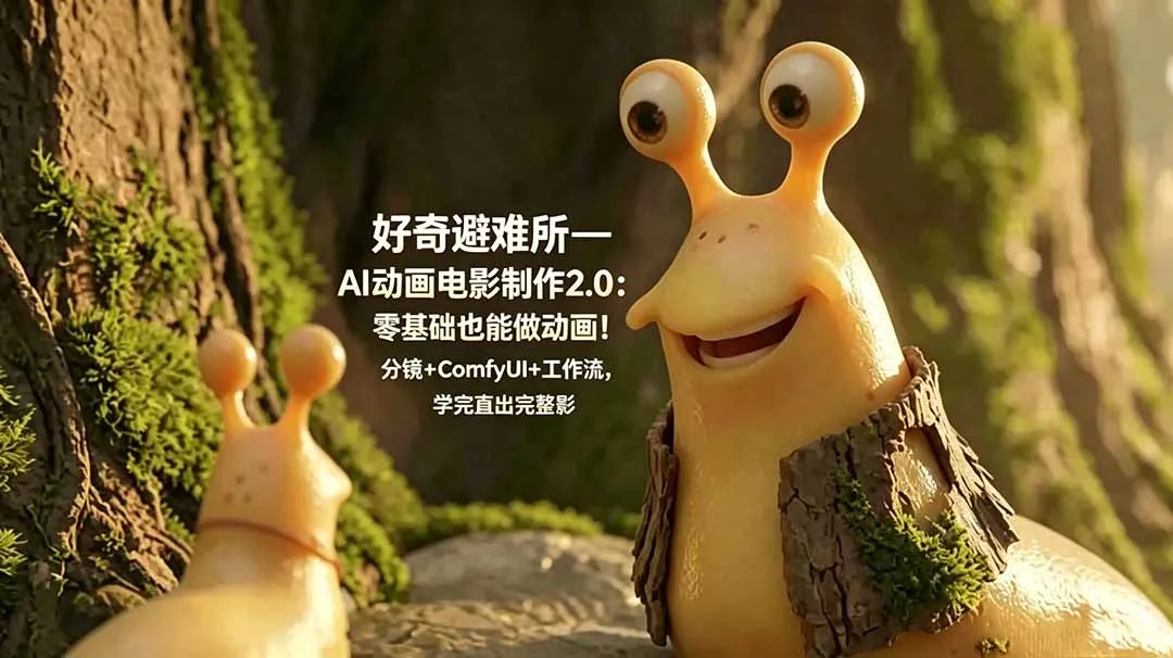 好奇避难所—AI动画电影制作2.0：零基础也能做动画！分镜+ComfyUI+工作流，学完直出完整影片-e家网