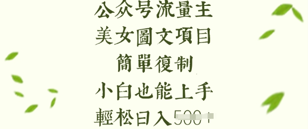 流量主长期收益项目，美女图片简单复制，小白也能上手，轻松日入5张-E家云商
