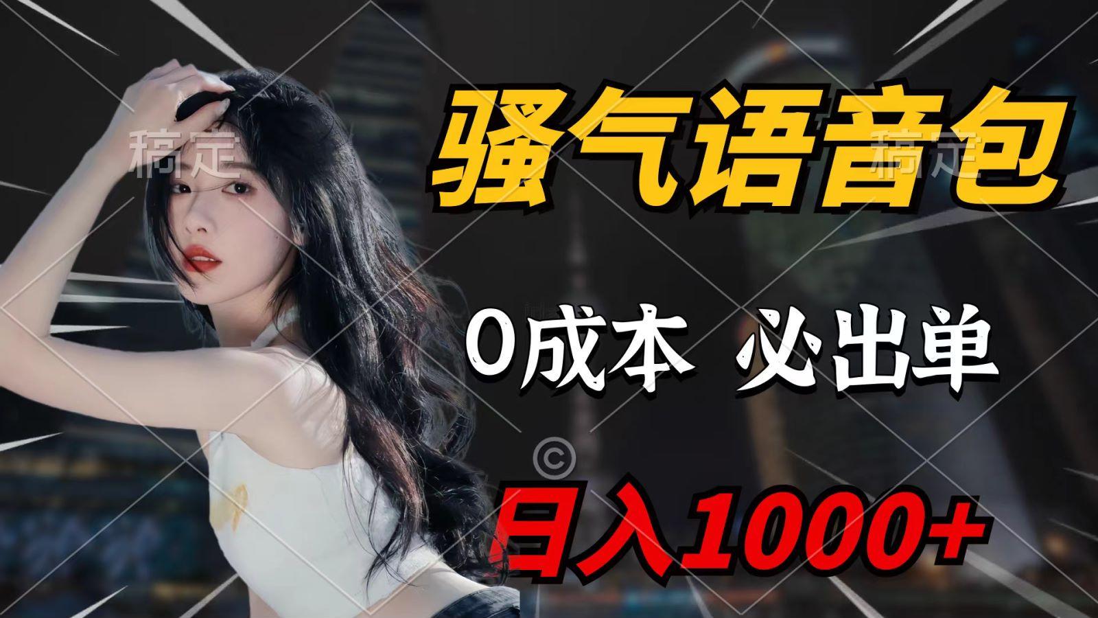 (9701期)骚气语音包，0成本一天1000+，闭着眼也能出单，详细教程！-E家云商