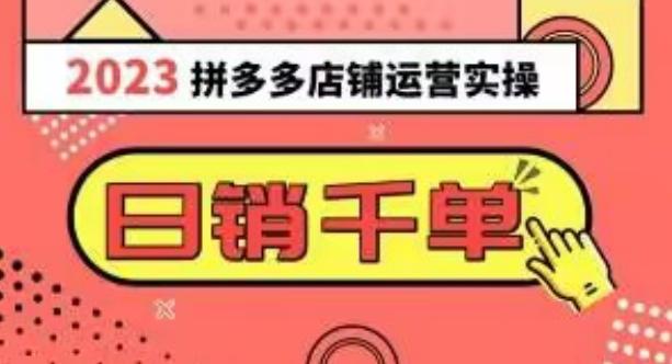 2023拼多多运营实操，每天30分钟日销1000＋，爆款选品技巧大全（10节课）-E家云商