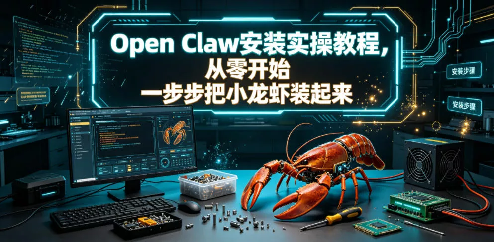 Open Claw安装实操教程，从零开始一步步一步步把小龙虾装起来-e家网