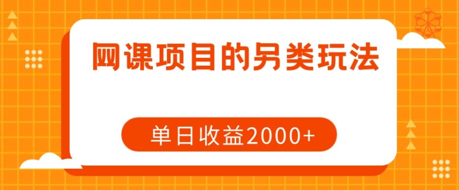 网课项目的另类玩法，单日收益2000+【揭秘】-e家网