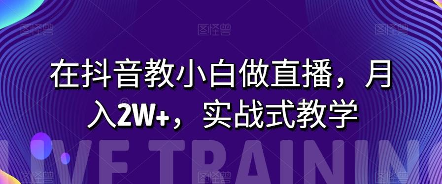 在抖音教小白做直播，月入2W+，实战式教学【揭秘】-E家云商
