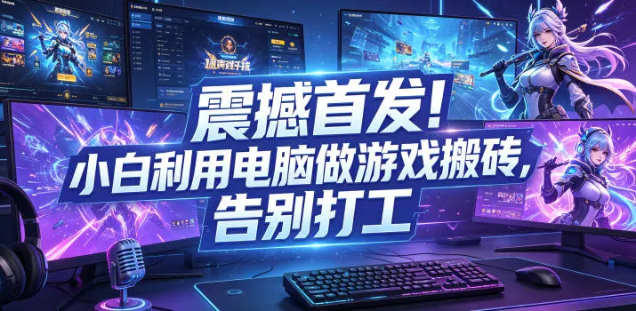 震撼首发！小白利用电脑做游戏搬砖，告别打工【揭秘】-e家网