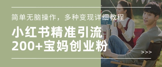 小红书混剪日引200+宝妈创业粉，简单无脑操作，多种变现详细教程-E家云商