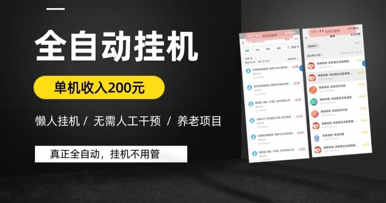 懒人挂机养老项目，全自动挂机无需人工看管，单机收入200元，可批量-E家云商