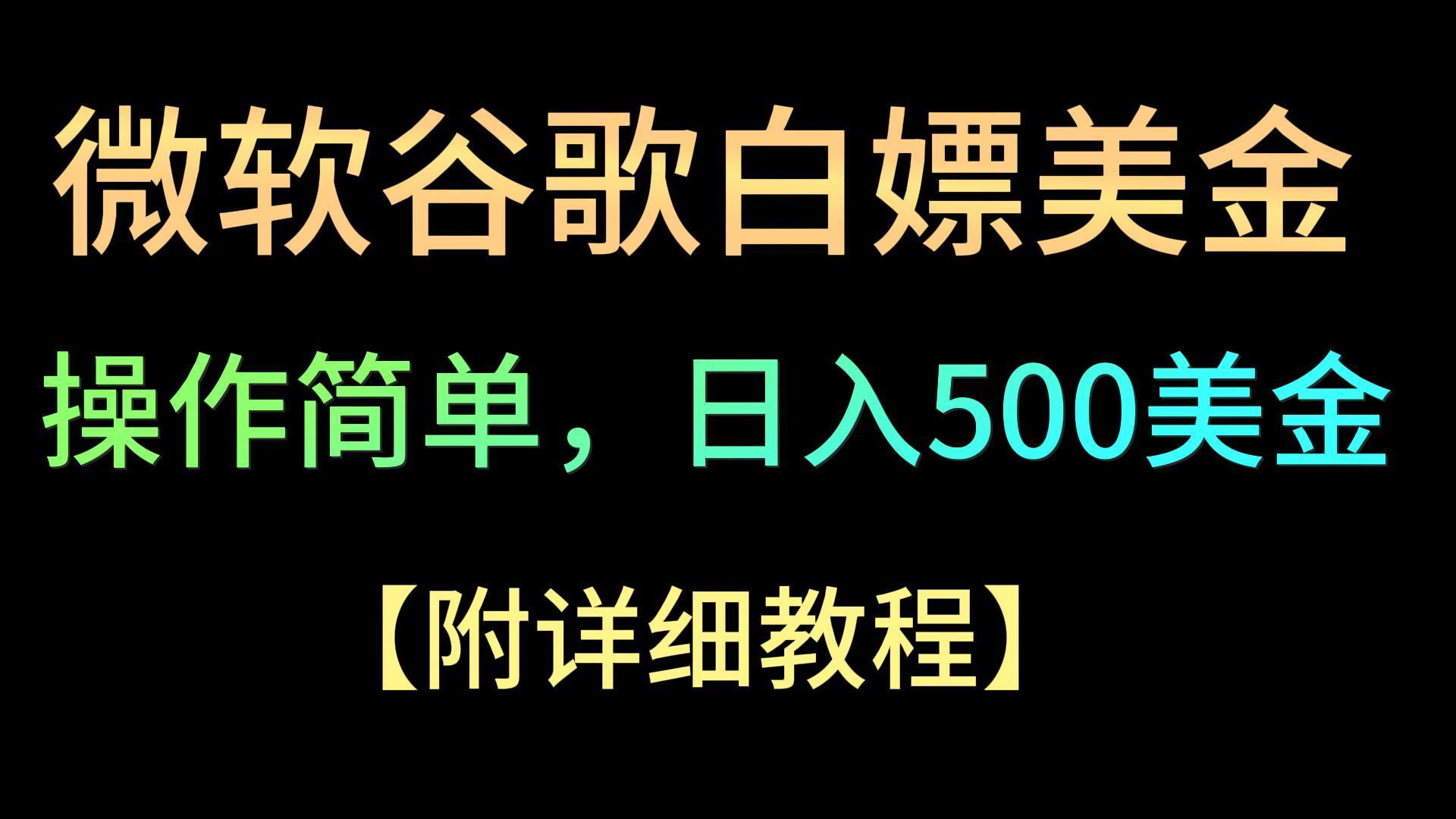 微软谷歌项目3.0，轻松日赚500+美金，操作简单，小白也可轻松入手！-E家云商