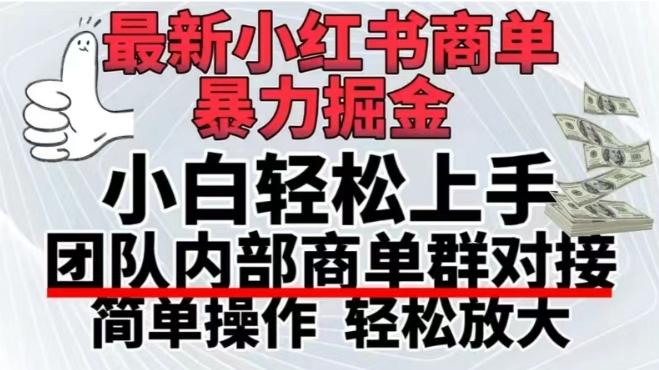 最新小红书商单，暴力掘金，单月稳定变现3W+-w 刷的