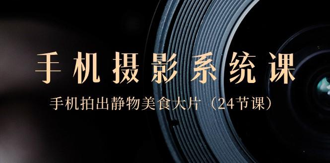 0基础手机摄影系统课，手机拍出静物美食大片（24节课）-E家云商