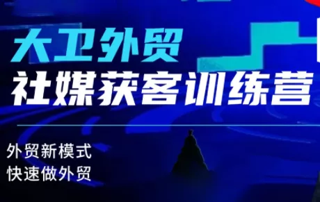 大卫老师·外贸社媒获客独家训练营(更新6月)-e家网