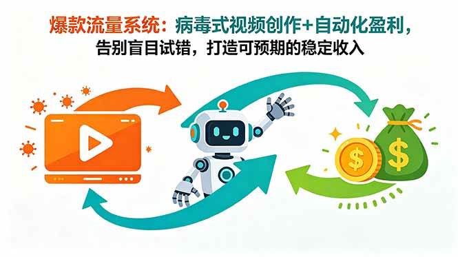 （18882期）爆款流量系统：病毒式视频创作+自动化盈利，告别盲目试错，打造可预期的稳定收入-e家网