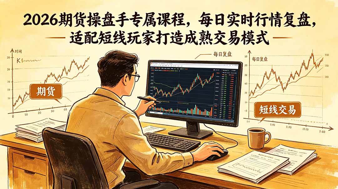 （18902期）2026期货操盘手专属课程-更新6月，每日实时行情复盘，适配短线玩家打造成熟交易模式-e家网