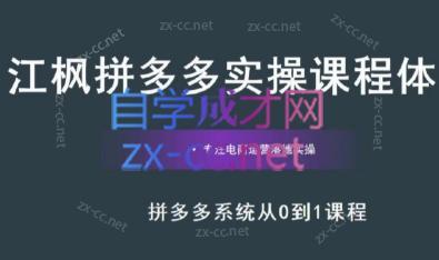 江枫老师·拼多多实操课程-E家云商