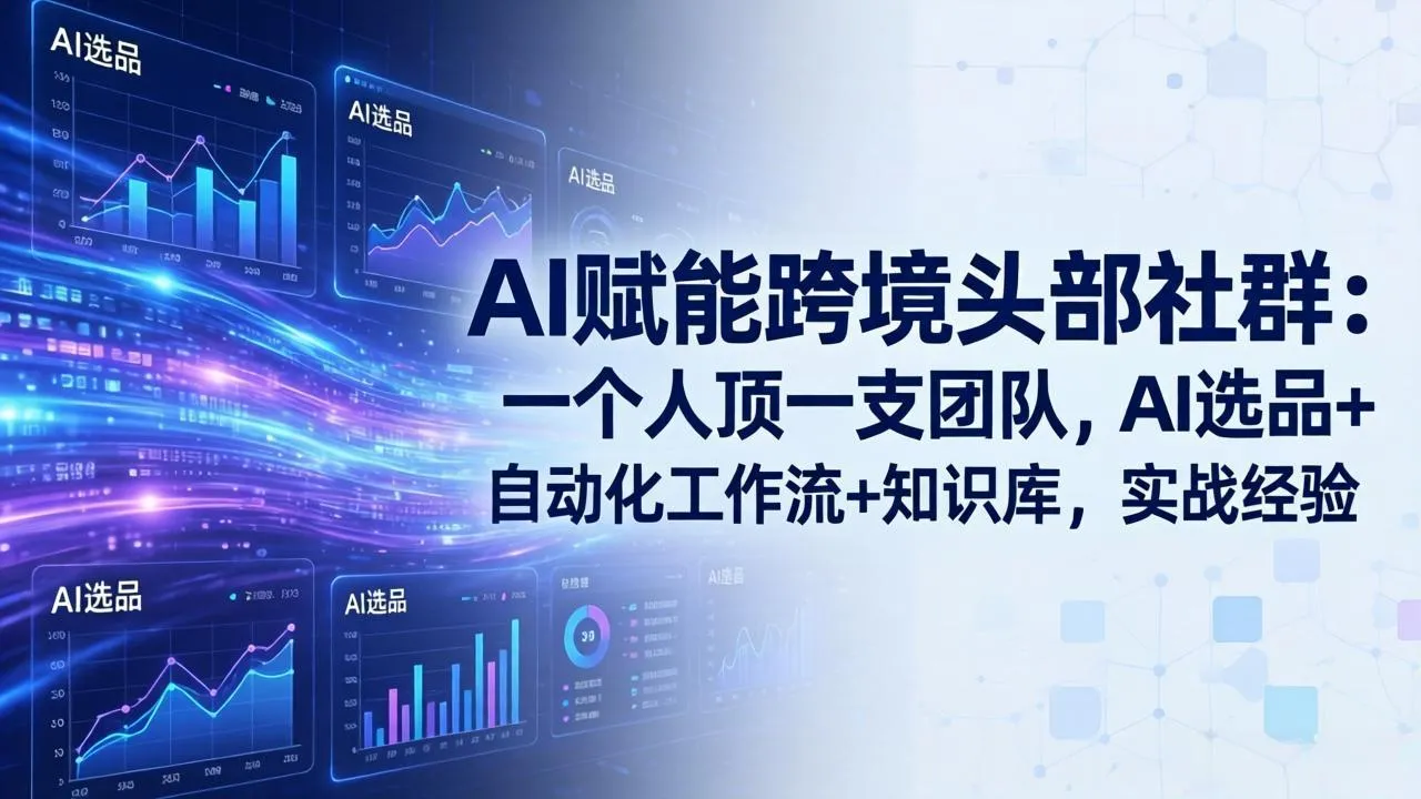 AI赋能跨境头部社群-更新6月：一个人顶一支团队，AI选品+自动化工作流+知识库，实战经验-e家网