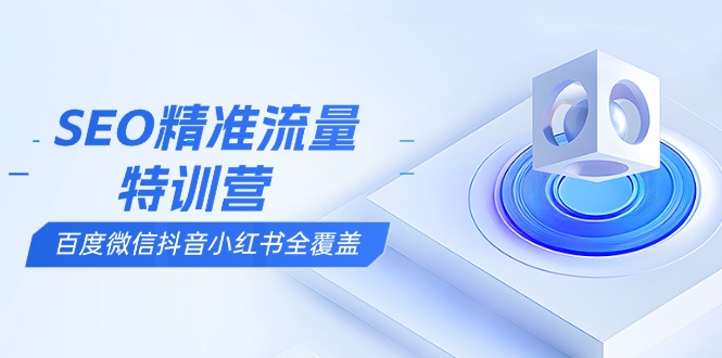 SEO精准流量特训营，百度微信抖音小红书全覆盖，带你搞懂搜索优化核心技巧-E家云商